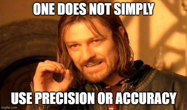 Illustration comparing precision and accuracy